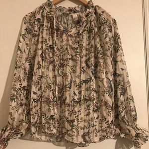 H&M Bird sheer blouse